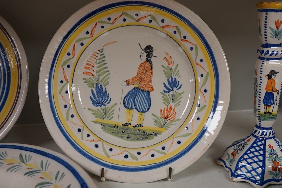 A collection of Quimper Faience wares